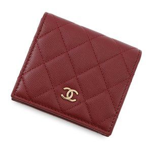 CHANEL Caviar Leather Logo Wallet